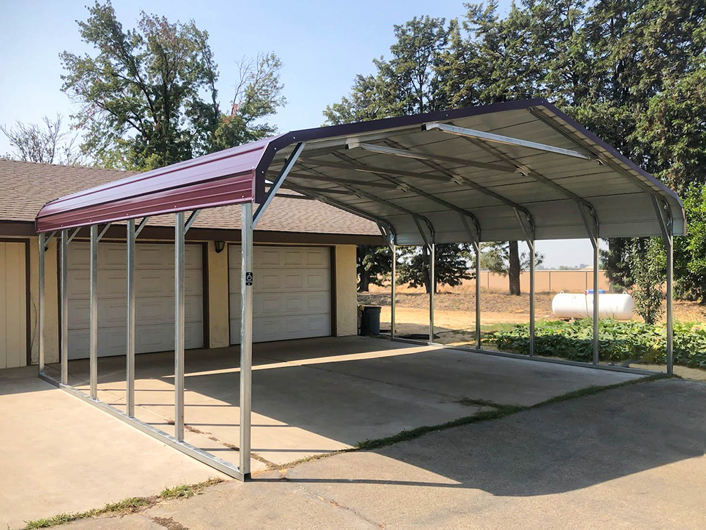 legend carport in a driveway