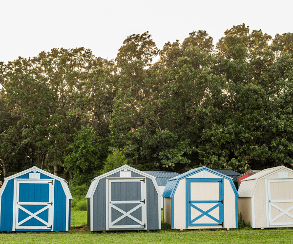 Line of mini barns